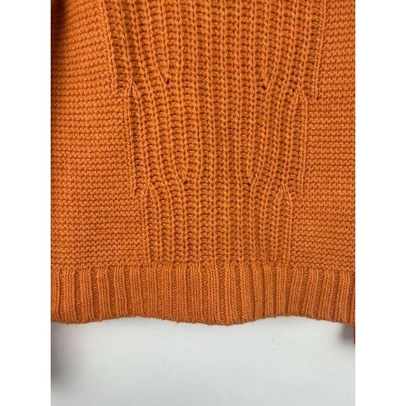 Banana Republic Women's S Cowl Neck Sweater Orange Merino Wool & Alpaca Blend - Picture 6 of 12